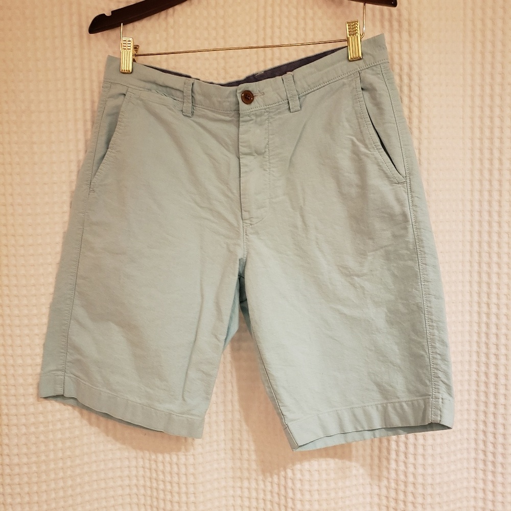 J. Crew size 32 and 9" L khaki mint green shorts